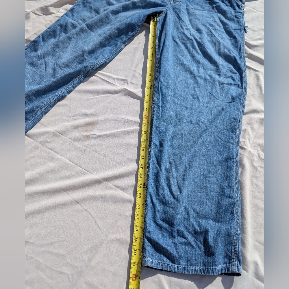 MAKE OFFER! Vintage 80s Classic Buffalo Blue Jean Overalls by David Bitton - Picture 8 of 16